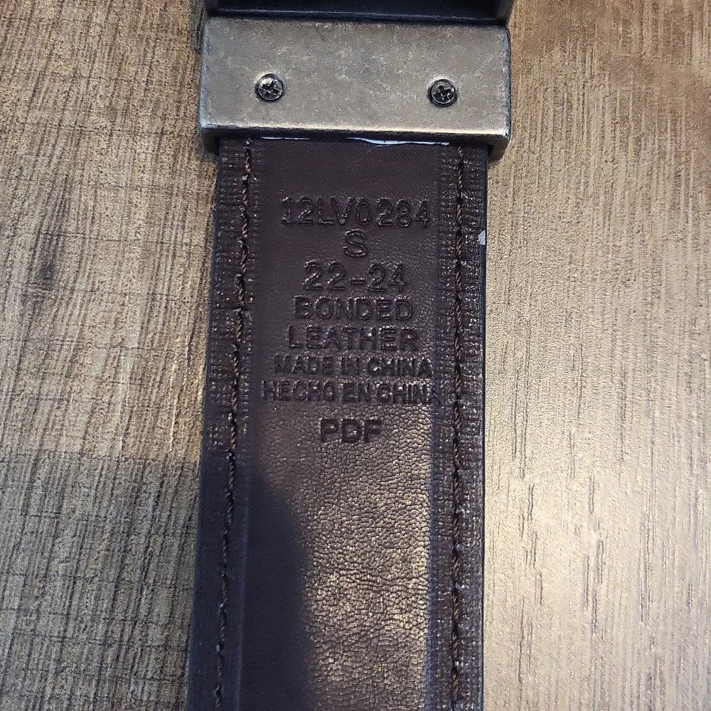 BOY'S LEVI'S Brown Black Reversible Bonded Leather Belt Size S 22-24